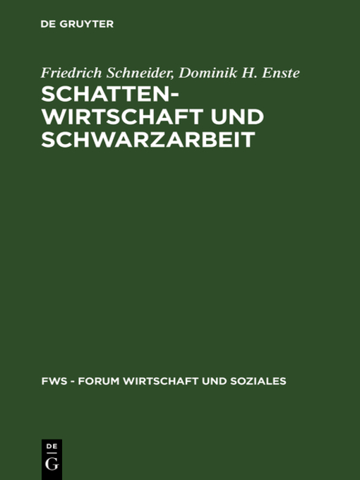 Title details for Schattenwirtschaft und Schwarzarbeit by Friedrich Schneider - Available